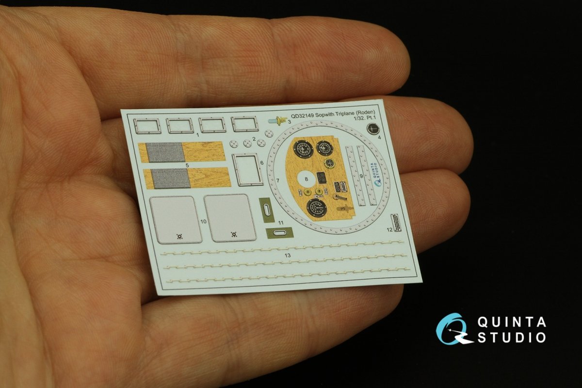 Quinta Studio QD32149 Sopwith Triplane 3D-Printed &amp;amp; coloured Interior on decal paper (Roden) 1/32 – zdjęcie 2