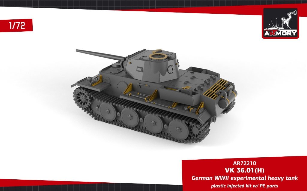 Armory Models 72210 VK 36.01(H) German WWII Experimental Heavy Tank 1/72 – image 8