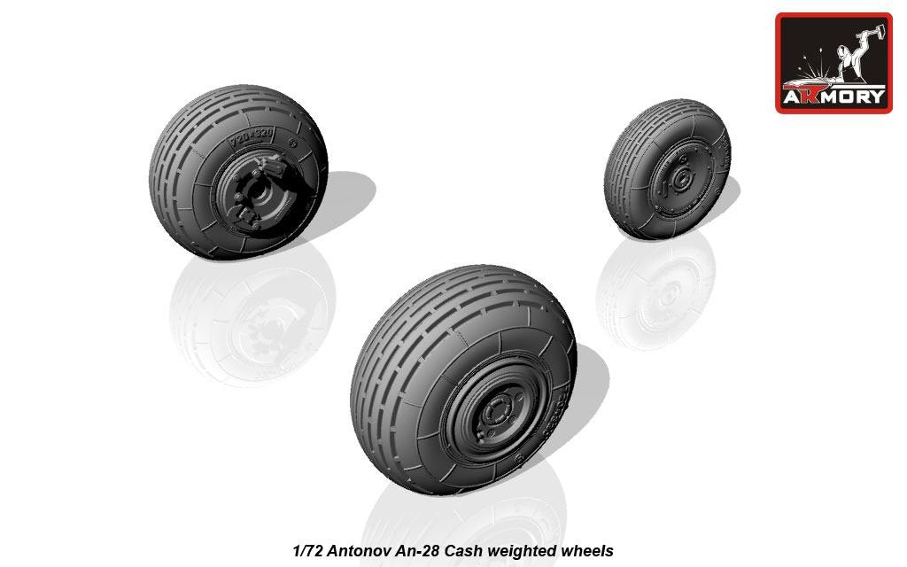 Armory Models AW72044 Antonov An-28 Cash wheels w/ weighted tires 1/72 – image 4