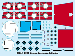 Trumpeter 03714 German Battleship Gneisenau 1/200 – image 3