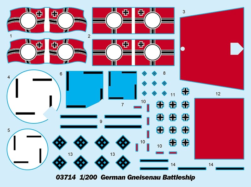 Trumpeter 03714 German Battleship Gneisenau 1/200 – image 3