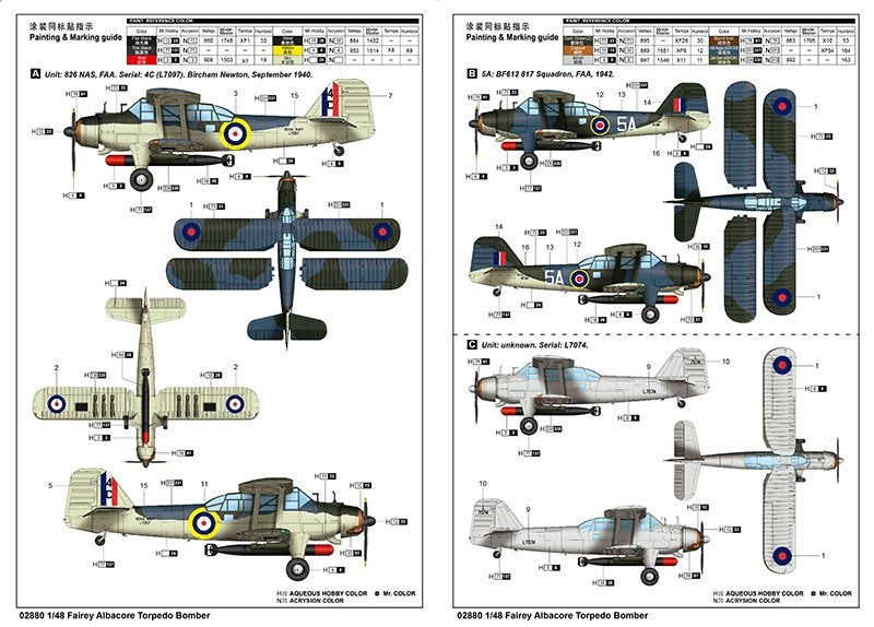 Trumpeter 02880 Fairey Albacore Torpedo Bomber 1/48 – zdjęcie 4
