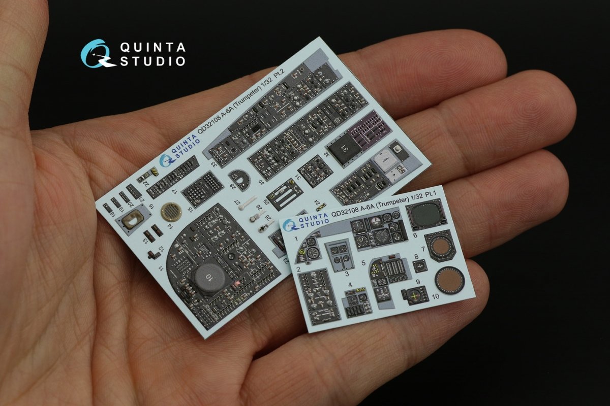 Quinta Studio QDS-32108 A-6A Intruder 3D-Printed &amp;amp; coloured Interior on decal paper (Trumpeter) (Small version) 1/32 – zdjęcie 10