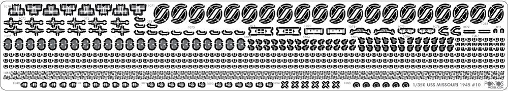 Pontos 37026FB USS BB-63 Missouri 1945 Advanced Detail Up Set (Deck Blue 20B stained wooden deck) 1/350 – zdjęcie 20