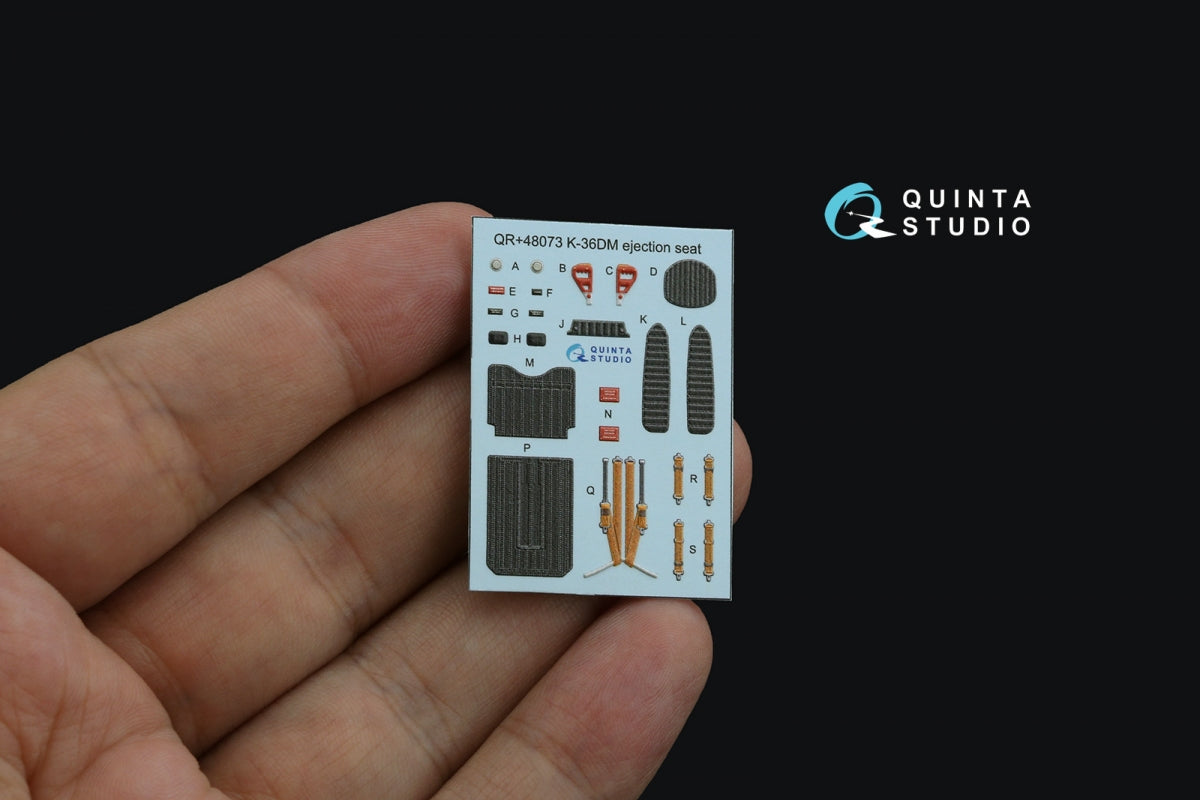 Quinta Studio QR+48073 K-36DM (initial release) ejection seat (for Su-17M3/M4/UM3/22, Su-24, MiG-29 9-12 Early aircraft) (All kits) 1/48 – zdjęcie 3