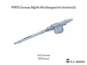 ET Model P16-005 WWII German Mg34t Machinegun (w/o buttstock) (3D Printed) 1/16