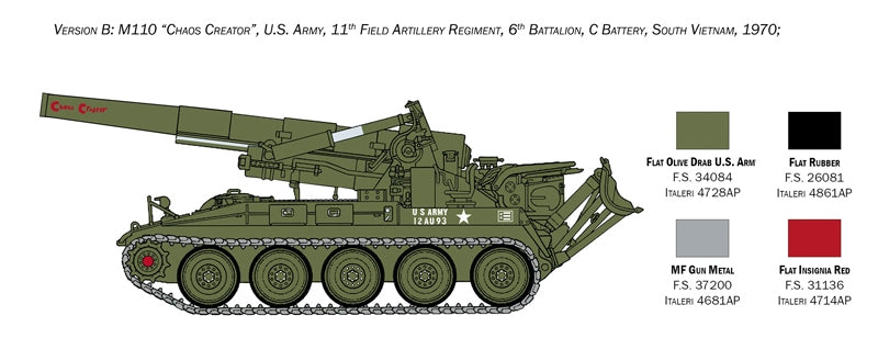 Italeri 6574 M110 Self Propelled Howitzer 1/35 – image 6