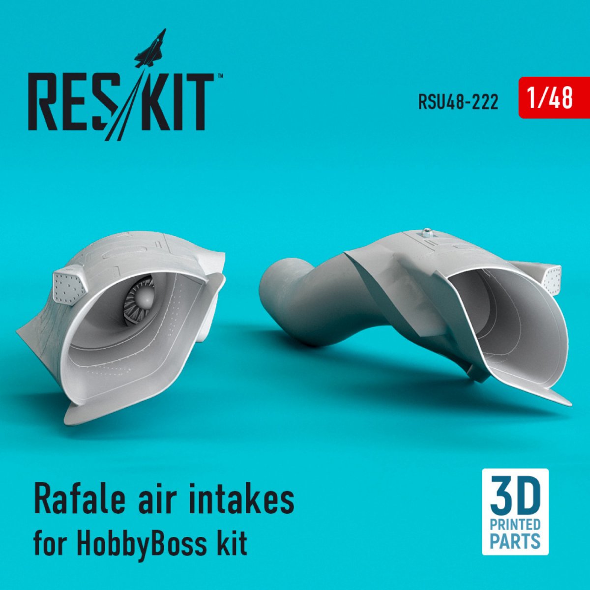 RESKIT RSU48-0222 RAFALE AIR INTAKES FOR HOBBYBOSS KIT (3D PRINTING) 1/48 – image 2
