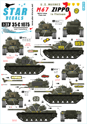 Star Decals 35-C1075 M67 Zippo 1/35