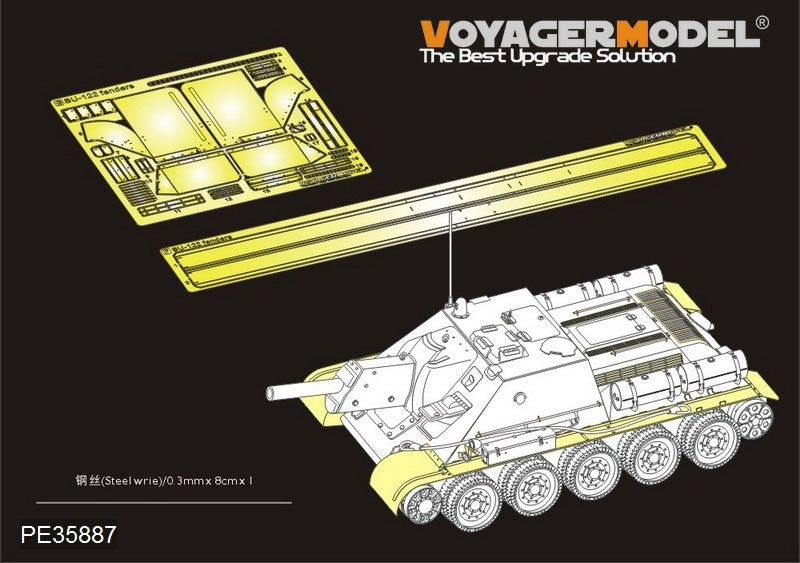 Voyager Model PE35887 WWII Russia SU-122 fenders for MINIART 1/35