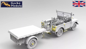Gecko Models 35GM0076 Korean War British FV18001 Mk. 1 80in 4x4 Utility Vehicle (Early Production) w/10-cwt Bantam Trailer 1/35 – zdjęcie 5