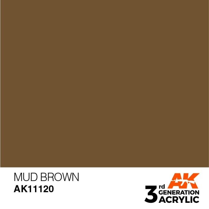 AK Interactive AK11120 MUD BROWN – STANDARD 17ml