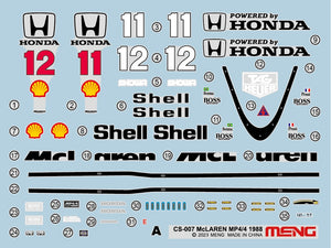 Meng Model CS-007 McLaren MP4/4 1988 1/24 – immagine 13