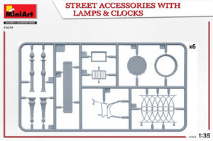 MiniArt 35639 STREET ACCESSORIES WITH LAMPS &amp;amp; CLOCKS 1/35 – zdjęcie 5