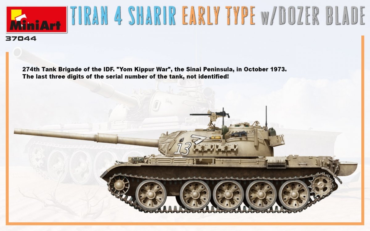 MiniArt 37044 TIRAN 4 SHARIR EARLY TYPE w/DOZER BLADE 1/35 – Bild 6