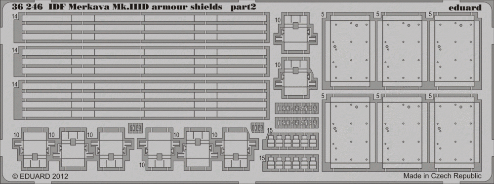 Eduard 36246 IDF Merkava Mk. IIID armor shields 1/35 Meng – image 2