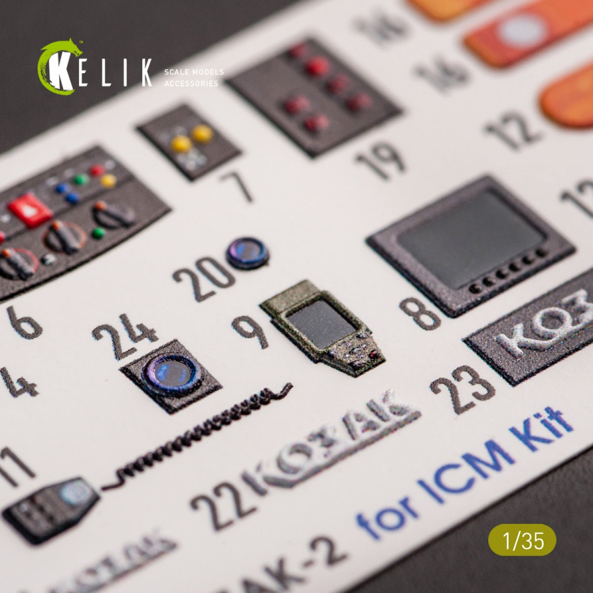 KELIK K35020 KOZAK-2 UKRAINIAN MRAP 3D DECALS FOR ICM KIT 1/35 – zdjęcie 5