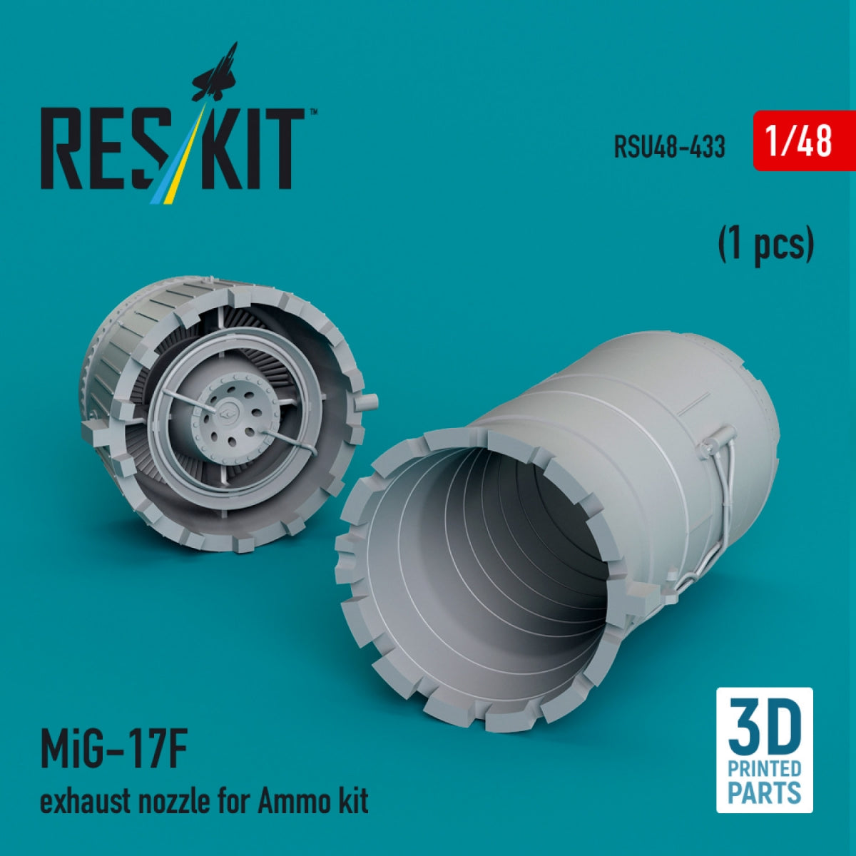 RESKIT RSU48-0433 MiG-17F exhaust nozzle for Ammo kit (3D Printed) 1/48 – zdjęcie 2