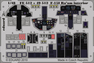 Eduard FE512 F-15I RaaM interior SA 1/48 Academy