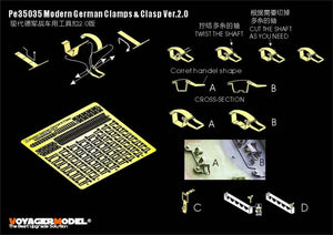 Voyager Model PE35035 Modern German Clamps &amp;amp; Clasp (For ALL) 1/35