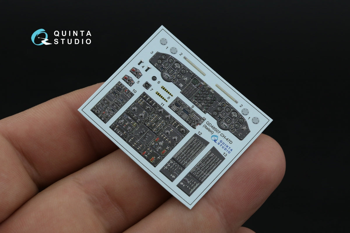 Quinta Studio QD48507 CH-47D 3D-Printed colored Interior on decal paper (Italeri) 1/48 – image 7