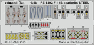 Eduard FE1393 F-14B seatbelts STEEL GREAT WALL HOBBY 1/48