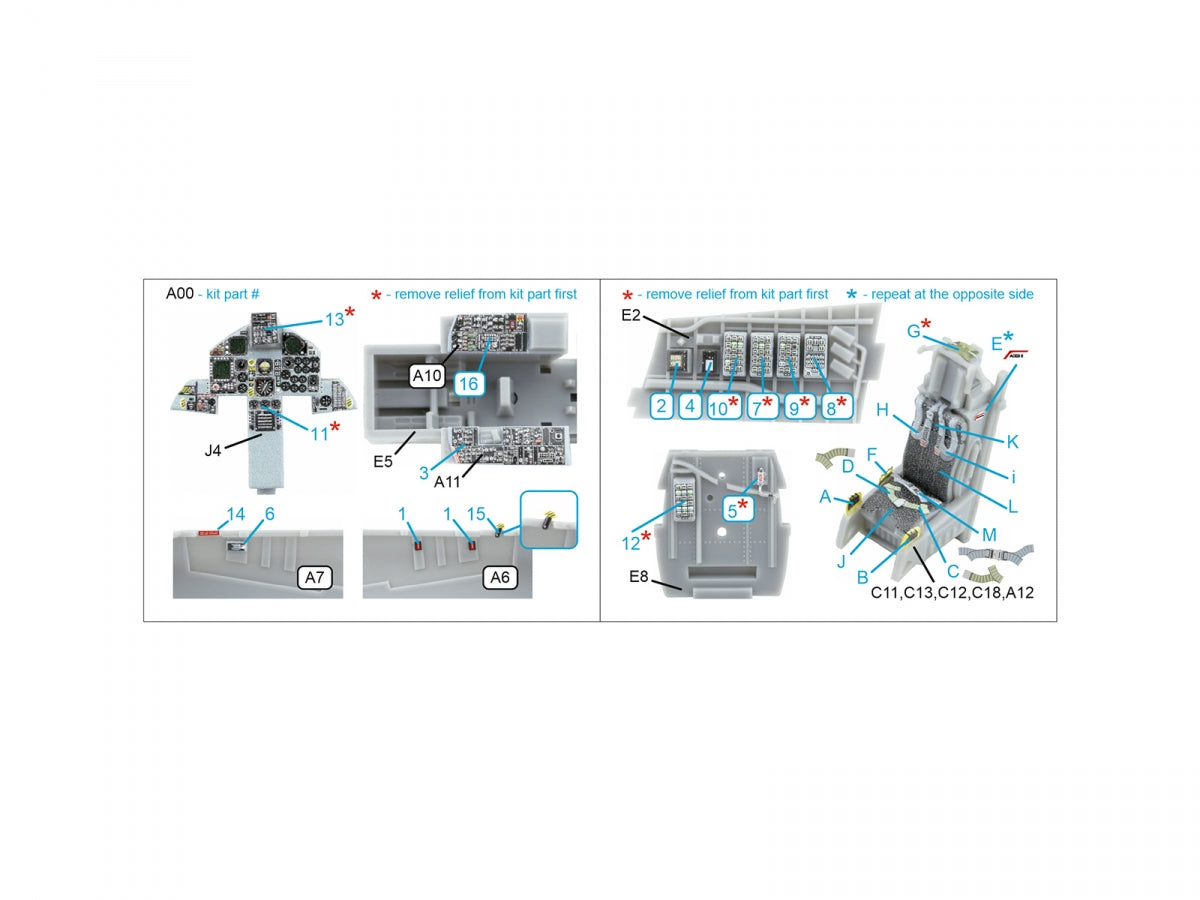 Quinta Studio QD72187 F-15C Late/J Late 3D-Printed &amp;amp; coloured Interior on decal paper (Fine Molds) 1/72 – Bild 3