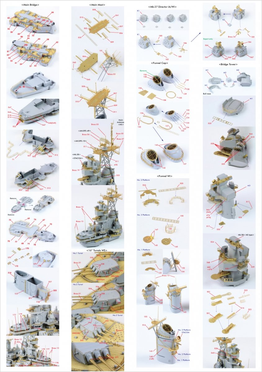 Pontos 35010F1 USS BB-64 Wisconsin 1991 Detail Up Set 1/350 – zdjęcie 5