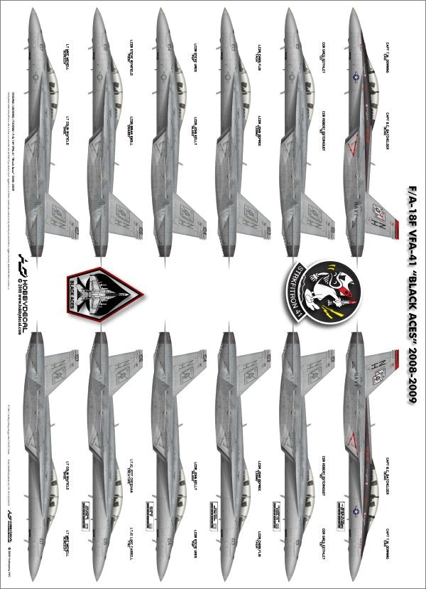 HobbyDecal AL72009V1 F/A-18F Black Aces 2008-2009 1/72 – image 3