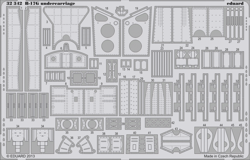 Eduard 32342 B-17G undercarriage 1/32 HK Moedels