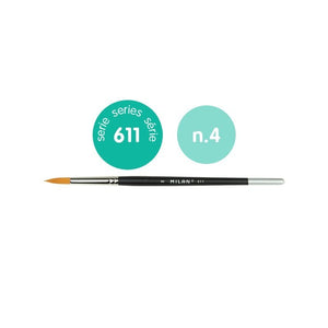 Milan 0461104 Premium Synthetic round paintbrush series 611 no. 4
