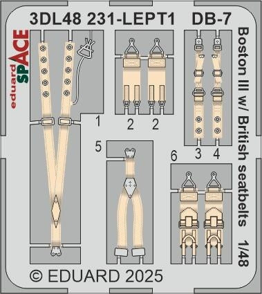 Eduard 3DL48231 DB-7 Boston III With British Seatbelts SPACE HK Models 1/48 – zdjęcie 4