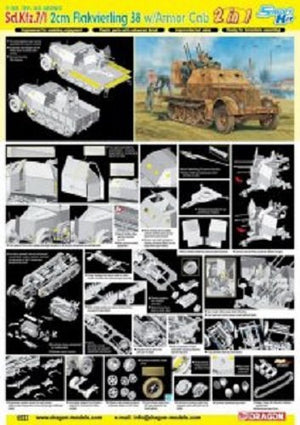 Dragon 6533 Sd.Kfz 7/1 2cm Flakvierling 38 w/Armor Cab (1/35) – image 3