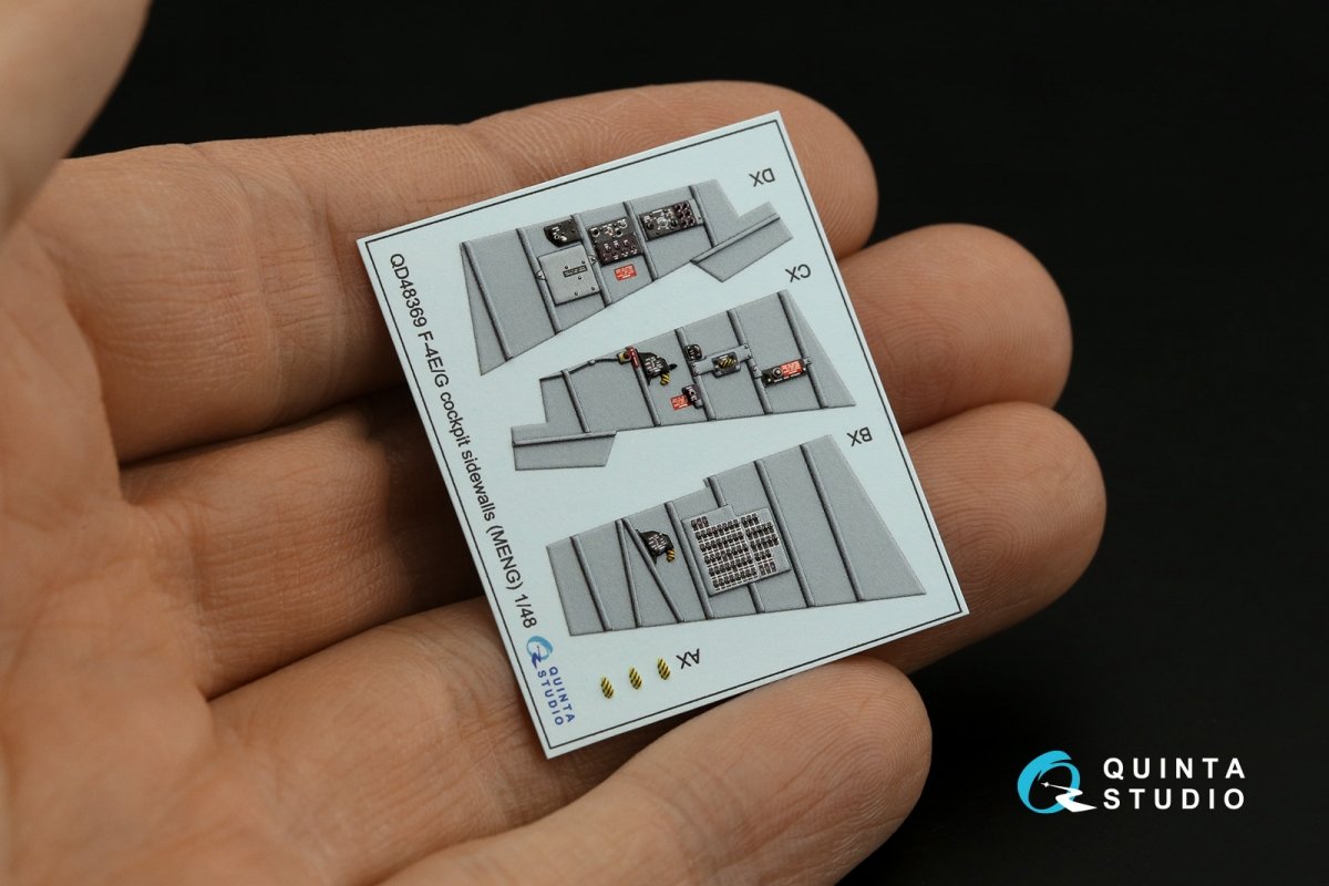 Quinta Studio QD+48387 F-4E early with slatted wing 3D-Printed &amp;amp; colored Interior on decal paper (Meng) (with 3D-printed resin parts) 1/48 – image 10