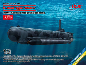 ICM S019 U-Boat Type ‘Molch’ WWII German Midget Submarine 1/72
