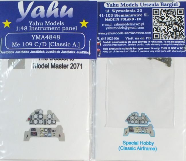 Yahu YMA4848 Me 109 C-D (Special Hobby=Classic Airframes) 1/48