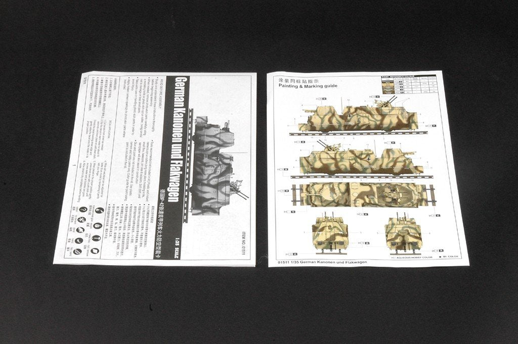 Trumpeter 01511 German Kanonen und Flakwagen 1/35 – zdjęcie 2