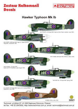Techmod 32021 - Hawker Typhoon IB 1/32 – zdjęcie 2