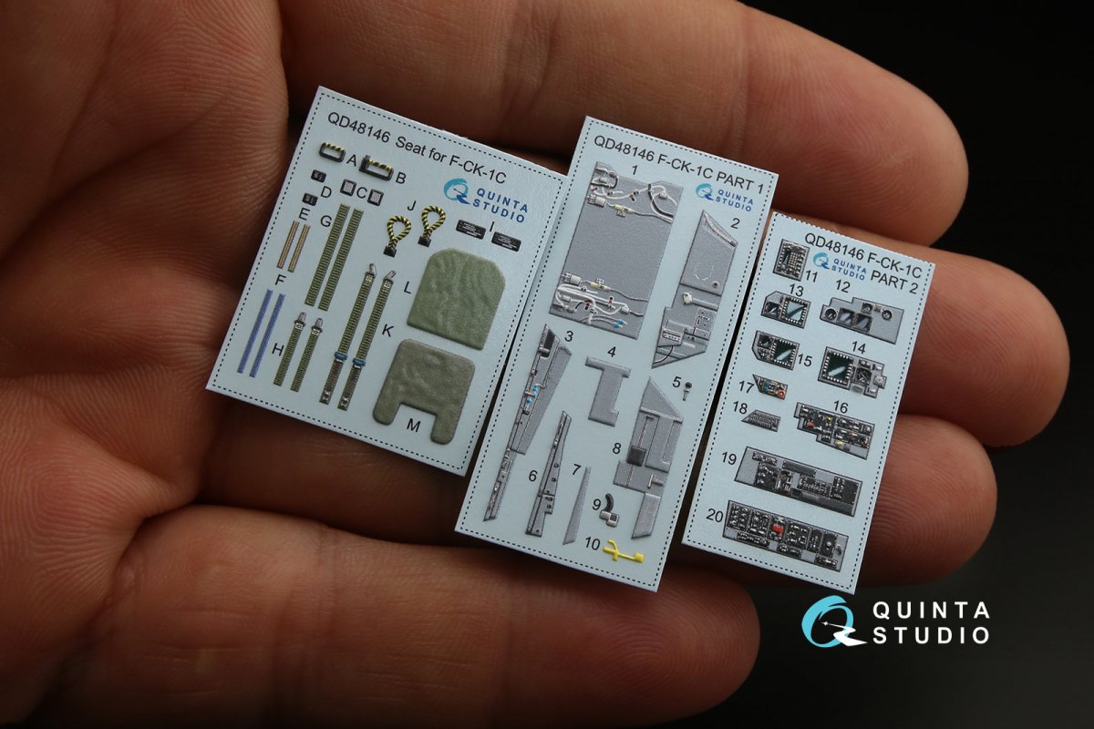 Quinta Studio QD48146 F-CK-1С 3D-Printed &amp;amp; coloured Interior on decal paper (for AFV club kit) 1/48 – zdjęcie 3