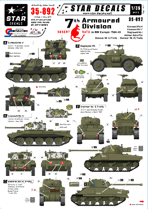 Star Decals 35-892 Desert Rats in NW Europe 1/35