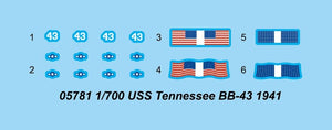 Trumpeter 05781 USS Tennessee BB-43 1941 1/700 – zdjęcie 5
