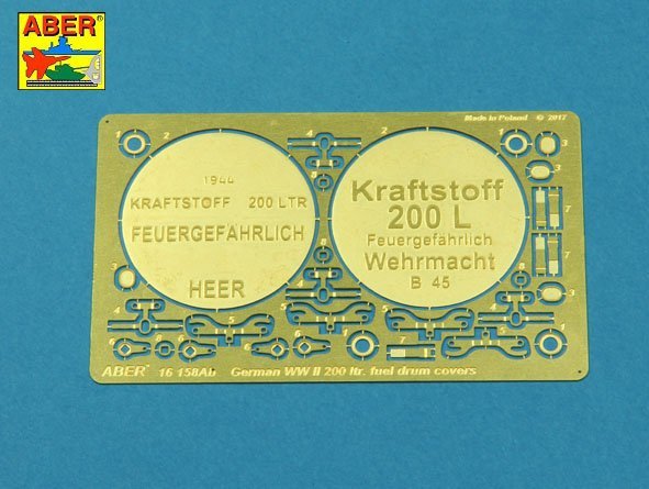 Aber 16158A German WW II 20L Jerry Can closings &amp;amp; 200L fuel drum covers (choice A) 1/16 – zdjęcie 3