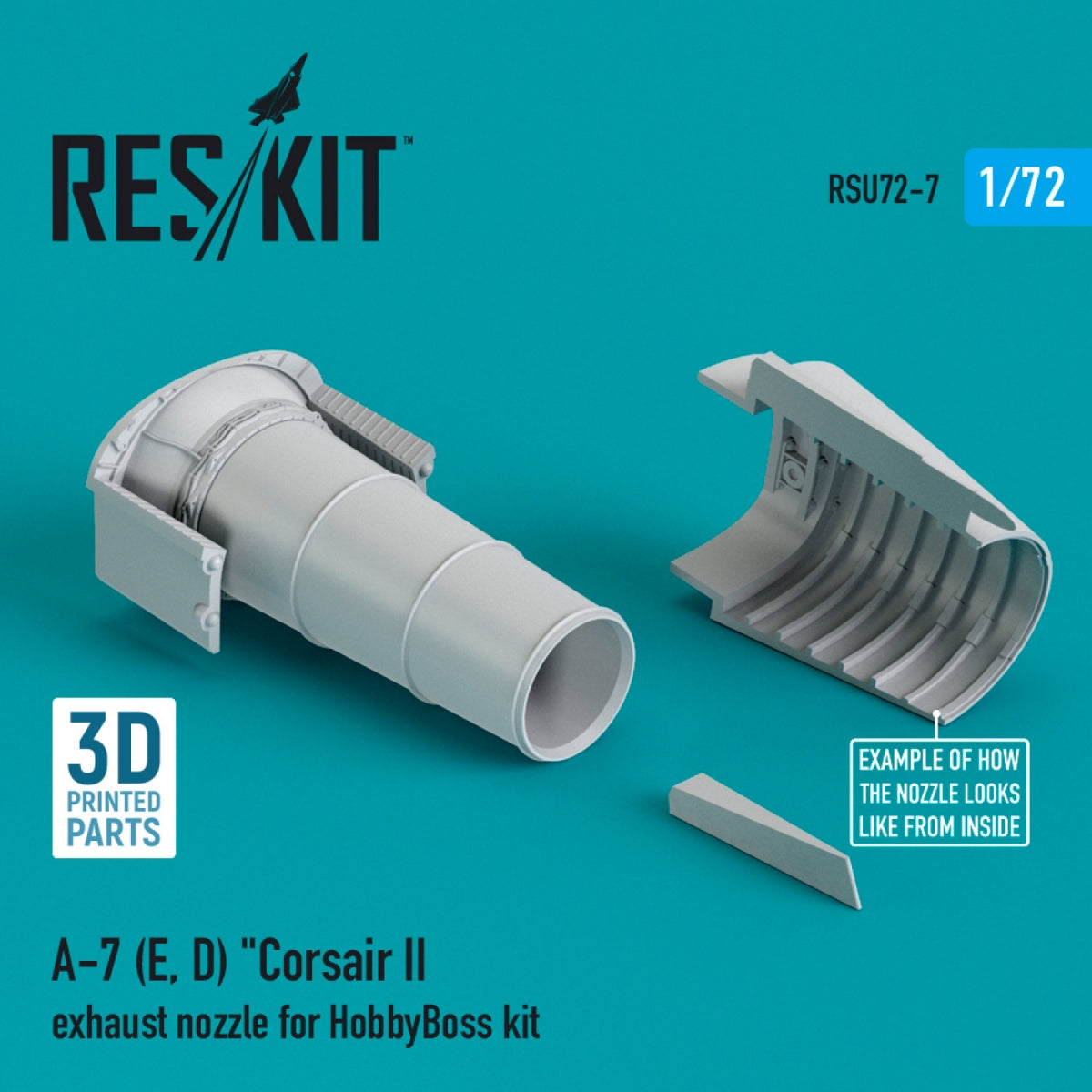 RESKIT RSU72-0007 A-7 (E,D) &amp;quot;CORSAIR II EXHAUST NOZZLE FOR HOBBYBOSS KIT (3D PRINTED) 1/72 – image 2