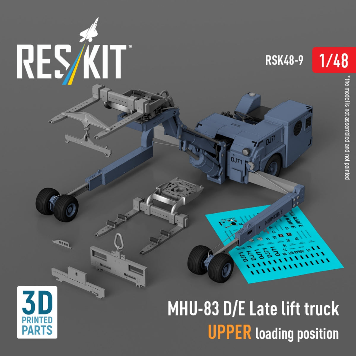 RESKIT RSK48-0009 MHU-83 D/E Late lift truck UPPER loading position (3D Printed model kit) 1/48 – zdjęcie 4