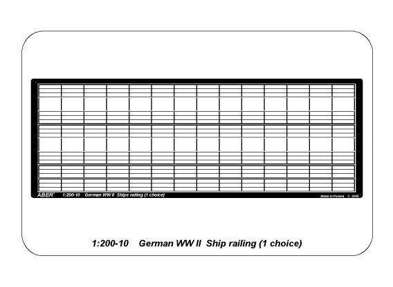 Aber 200-10 German WWII Ship railing (1st choise) 1/200 – zdjęcie 5