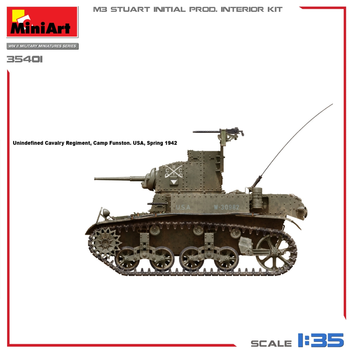 MiniArt 35401 M3 STUART INITIAL PRODUCTION 1/35 – zdjęcie 13