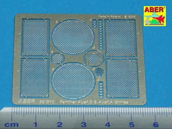 Aber 35G10 Grilles for German tank PzKpfw V Ausf.A/D Panther (Sd.Kfz.181) (1/35) – image 2