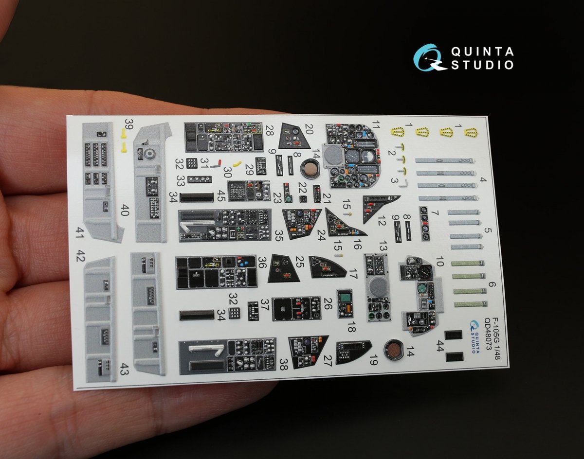 Quinta Studio QD48073 F-105G 3D-Printed &amp;amp; coloured Interior on decal paper (for HobbyBoss kit) 1/48 – zdjęcie 2