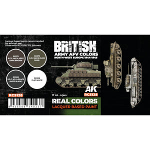 AK Interactive RCS128 British Army AFV Colors. North-West Europe 1944-1945 4x17ml – zdjęcie 2
