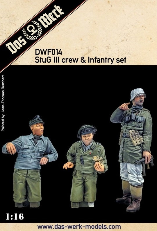 Das Werk DWF014 StuG III ensemble équipage et infanterie 1/16 